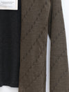 SWAYING 25 Autumn and Winter Twisted Fake Two-Piece Cashmere Top SW-SW25AW1T34C2S4-HL Gray Green